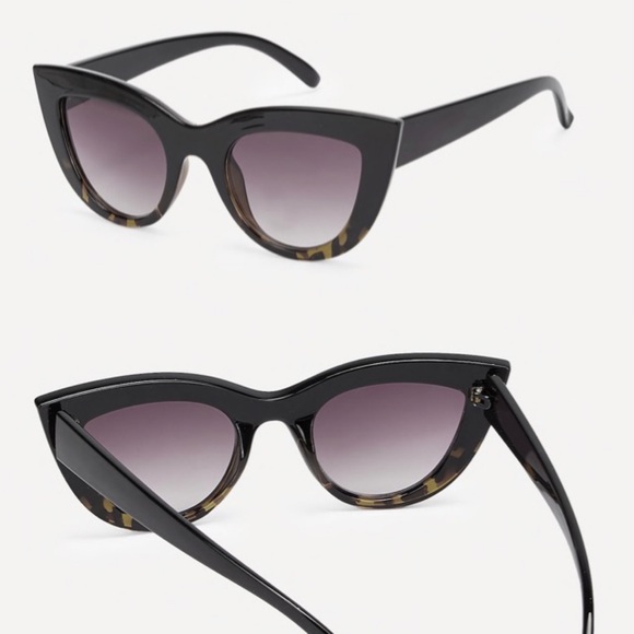 {CARIS} BLACK TORTOISE ACCENT FRAME SUNGLASSES - Picture 4 of 4